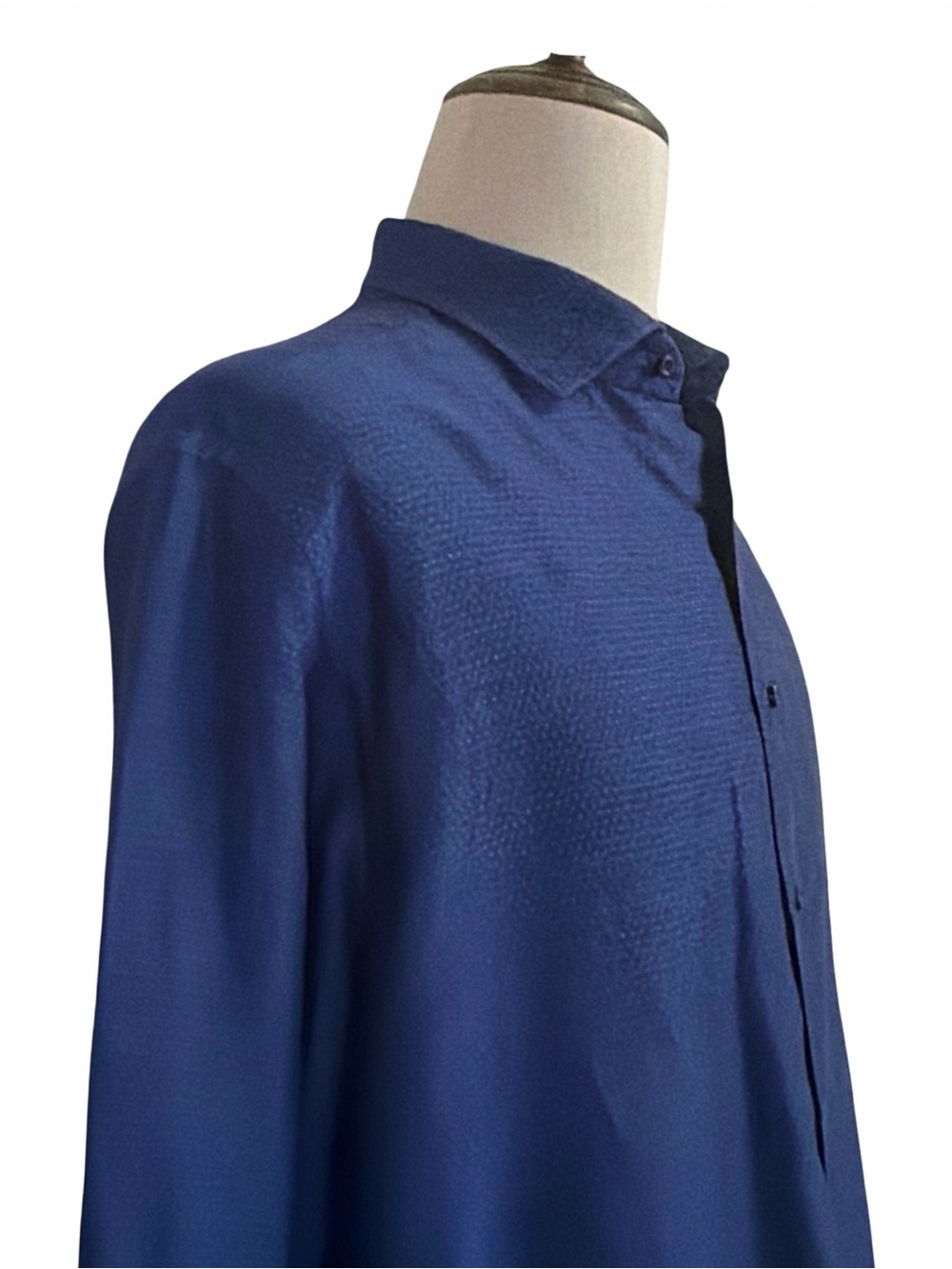 Mirto Madrid 1956 Men’s Blue Linen Cotton Shirt | Made in Spain | XXL - Picture 3 of 12